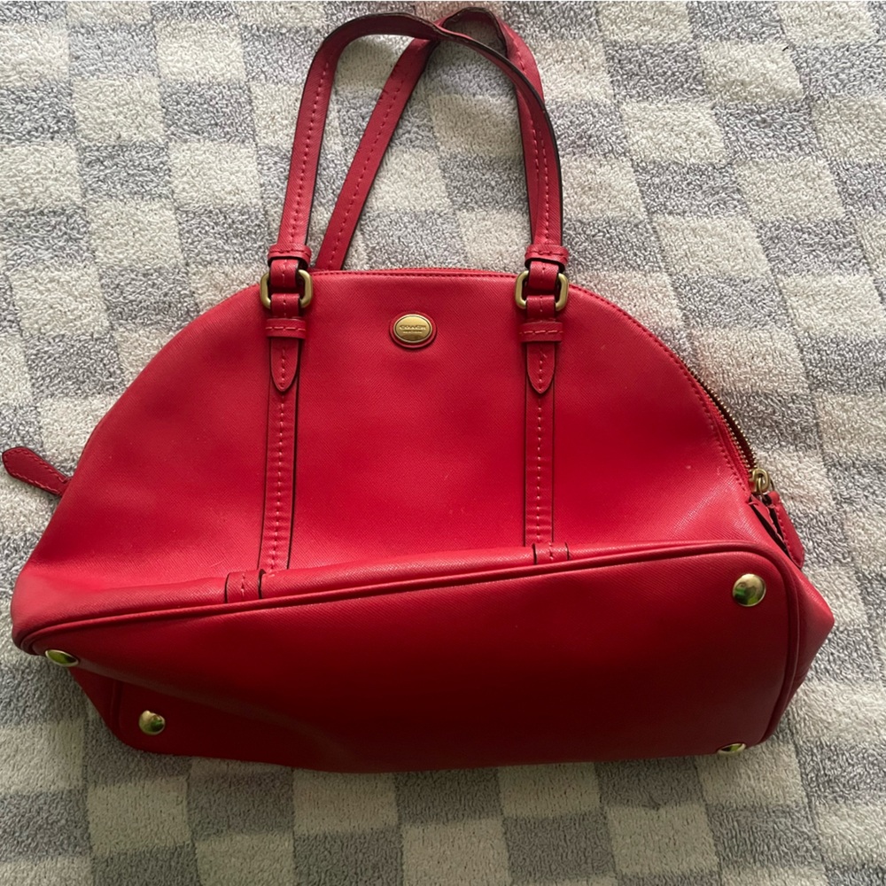Red Coach Peyton bag / purse